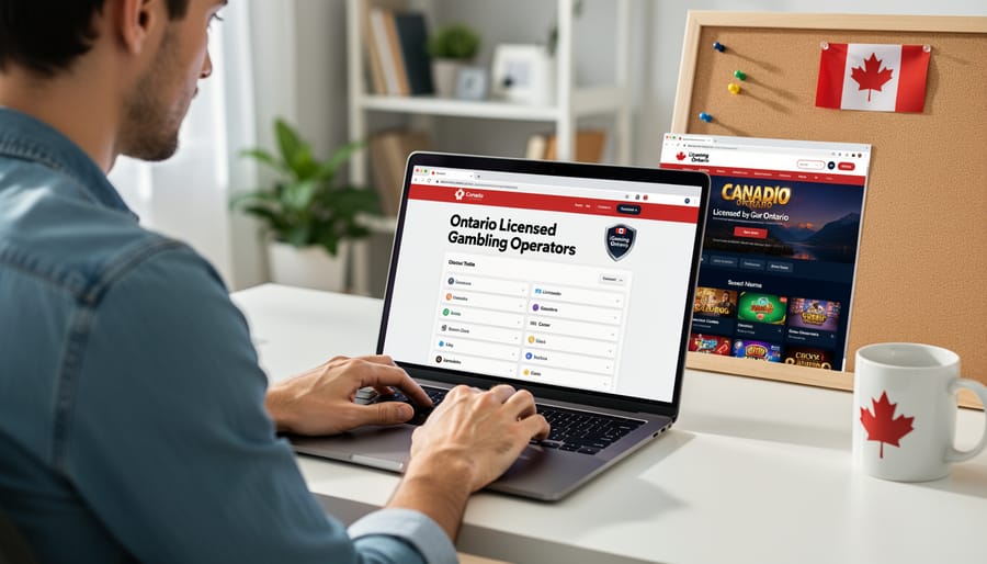 Person using smartphone to verify online gambling site legitimacy