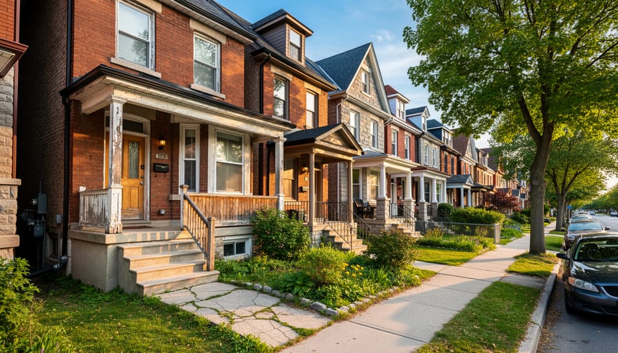 Victorian-style Toronto home exterior showing visible wear and character in established neighbourhood